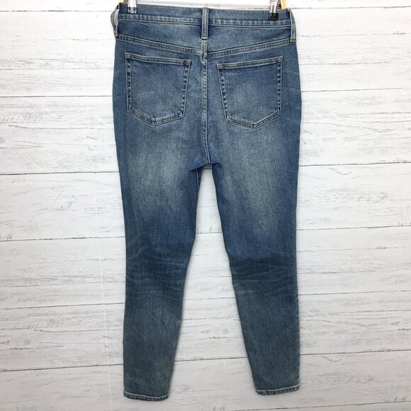 J. Crew Women's Jeans 10" High Rise Toothpick Distressed size 29 length 28" - Picture 2 of 9